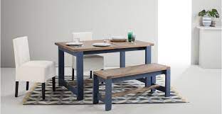 Shop with afterpay on eligible items. Bala Dining Table And Bench Set Solid Wood And Blue Table And Bench Set Dining Table Dining Table Height