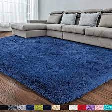 Well woven maggie blue modern geometric dots & boxes pattern area rug 5×7 (5'3″ x 7'3″). Amazon Com Navy Blue Soft Area Rug For Bedroom 5x8 6 Fluffy Rugs Furry Rugs For Living Room Shaggy Rugs For Girls Boys Room Fuzzy Rug For Kids Baby Room Plush Rug For Dorm Nursery Non Slip Rug Big Rug Home Decor Kitchen