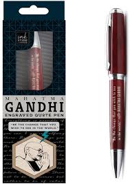 Gandhi quote be the change. Buy Mahatma Gandhi Inspirational Quote Pen Be The Change That You Wish To See In The World Office Business Quote Gifts For Creative Professionals Students Coworkers Colleagues Men Women Online