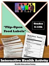 Interactive Health Activity Flip Open Food Labels Health Activities Health Lessons Health Education