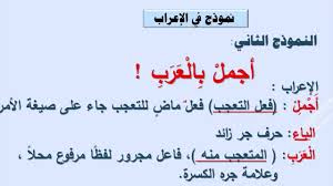 اللغة العربية إثرائي صف 9 التعجب ـ نماذج في إعراب التعجب Youtube