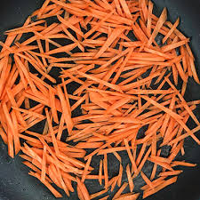 To julienne carrots for salad topping or a simple garnish: How To Julienne Carrots Brenalou Bakes