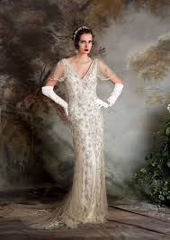 Eliza Jane Howell Wedding Dresses Roaring 1920s Style Onefabday Com Ireland Deco Wedding Dress Art Deco Wedding Dress Embellished Wedding Dress