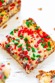 Holiday Seven Layer Bars Magic Cookie Bars Averie Cooks Recipe Easy Holiday Recipes Christmas Food Desserts Seven Layer Bars