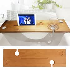 Rustic wood bathtub caddy tray crafted rustic wooden. Wooden Bath Caddy Tray Bathtub Board Bath Shelf Wine Tablet Holder Light Oak Uk For Sale Online Ebay