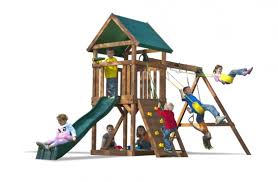 Nothing completes a family home more than an outdoor play set from academy sports + outdoors. Wooden Swing Sets For Backyard Play Kids Creations Kids Creations