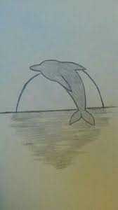 Dolphin Sketch In Simple Way 21 Day Lockdown Challenge Easy Doodles Drawings Easy Drawings Art