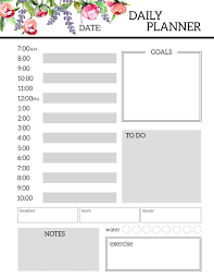 Monthly spreads can be used to create planners or calendars. Floral Free Printable Daily Planner Template Sheets Paper Trail Design