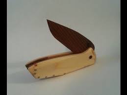 Make This Folding Knife With Basic Tools Youtube Wooden Pocket Knife Knife Karambit Knife