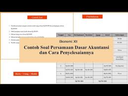 Latihan 1 tentukan penyelesaian dari. Contoh Soal Persamaan Dasar Akuntansi Dan Cara Penyelesaiannya Ekonomi Xii Youtube