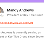 Profile Picture of Mandy Andrews - President at Key Title Group | The Org (@theorg.com) on Google