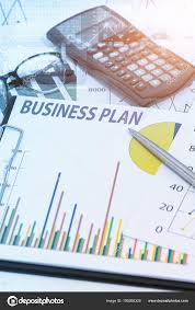 Business Plan Business Chart Calculator Pen Glasses