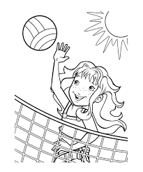 The neat patterned balls, along with their players and detailed backgrounds are sure to inspire creativity. Free Printable Volleyball Coloring Pages For Kids