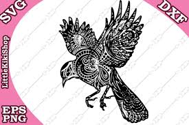 Download Zentangle Bird Graphic By Littlekikishop Creative Fabrica PSD Mockup Templates