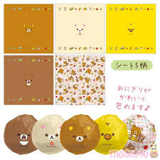 Rilakkuma Onigiri food wrapping sheets by San-X - modeS4u
