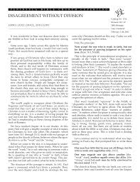 DISAGREEMENT WITHOUT DIVISION