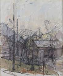 Fondation Giacometti Landscape With Houses Stampa