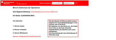 Nov 17, 2019 · anlageform wie gold oder aktien. Online Banking Der Sparkasse Mit Bitcoin Vollintegration Steemit