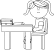 Elementary Student At Desk Clipart
