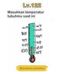 Letakkan jari kamu di bagian bawah termometer dan tunggu sampai mencapai suhu tubuh, lalu masukkan ke dalam kotak jawaban. Masukkan Temperatur Tubuhmu Saat Ini Brain Out Ini Cara Mudah Jawabnya