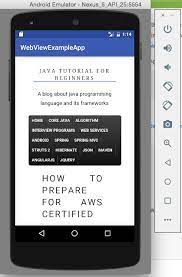 This is a template project for android studio that allows you to create an android webview application in. Android Webview Example Java2blog
