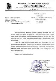 Surat dinas biasanya digunakan di lingkungan perkantoran. Kop Surat Dinas Pendidikan Kabupaten Jember Contoh Kop Surat
