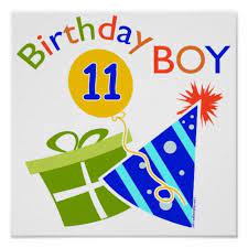 11th Birthday Birthday Boy Poster Zazzle Com Buon Compleanno Auguri Di Buon Compleanno Compleanno