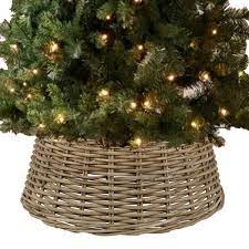 Wire & wicker 3pc basket set palm tree design. Large Willow Christmas Tree Skirt Xmas Rattan Wicker Natural Base Cover Stand Ebay