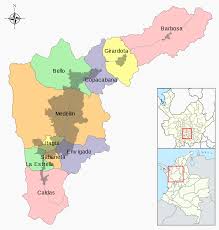 Map of medellin area hotels: Aburra Valley Wikipedia