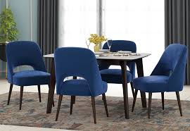Marble table tops are available in an array of beautiful natural colors, and tables can be designed to complement a contemporary, modern vibe as well as natural, traditional, or antique look. Buy Amoha 4 Seater Marble Top Dining Set Walnut Finish Online In India Wooden Street