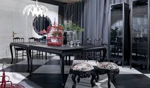 The baroque key feature is an affected moldings, numerous decoration and gilding. Black And White Dining Room Modern Baroque Style Contemporary Dining Room London By Imagine Living Houzz Uk