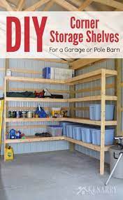 Due to the ample amount of space, these. Diy Corner Shelves For Garage Or Pole Barn Storage