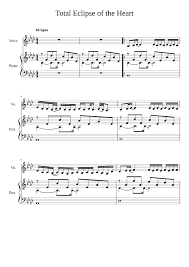 Bonnie tyler's total eclipse of the heart is the song we reach for when we have grown tired of exhibiting graceful restraint. Total Eclipse Of The Heart Sheet Music For Piano Voice Other Piano Voice Musescore Com