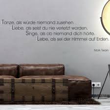 Wandtattoo Zitat Tanze Liebe Singe Lebe Mark Twain