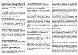Carers Leaflet Pharmacy Services