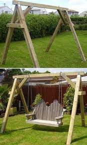 Le ponçage a éliminé une bonne partie de la rouille. 8 Idees De Balancoire Bois Balancoire Bois Balancoire Jardin Balancoire