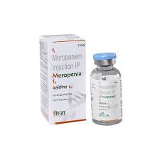 Pharmacokinetics after intravenous injection of meropenem 0.5 and 1 g over 5 minutes, peak plasma concentrations of about 50 and 112 micrograms/ml respectively meronem; Meropenem Injection Manufacturer Supplier Exporter