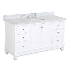 Check spelling or type a new query. Amazon Com Bella 60 Inch Single Bathroom Vanity Carrara White Includes White Cabinet With Authentic Italian Carrara Marble Countertop And White Ceramic Sink Kitchen Dining