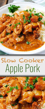 Slow Cooker Apple Pork Recipe You Ll Have Most Ingredients On Hand To Make This Crockpot Pork Slow Cooker Apples Pork Stew Recipes Slow Cooker Recipes Pork