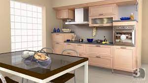 Peach Color Kitchen Cabinetry Design Kitchen Cabinet Design Transitional Kitchen Design