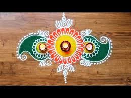 Simple Freehand Rangoli Design For Diwali Rangoli Designs With Colours Free Hand Rangoli Design Colorful Rangoli Designs Rangoli Designs