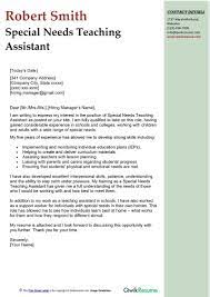 Special Needs Teaching Assistant Cover Letter Examples - Qwikresume