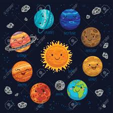 Mercury, venus, earth, mars, jupiter, saturn,. Cartoon Planet Of Solar System Sun Mercury Venus Earth Mars Jupiter And Saturn Uranus And Neptune Planet Vector Set Planets Collection Silhouette Royalty Free Cliparts Vectors And Stock Illustration Image 58720394