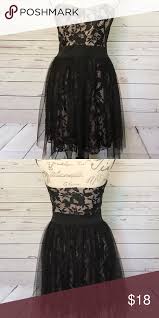 Rue21 Black And Tan Formal Or Prom Strapless Dress Strapless Dress With Tulle Skirt Rue21 Dresses Prom Dresses Strapless Dress Rue 21 Dresses