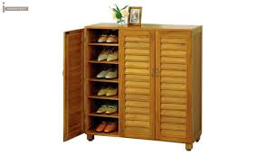 Buying a shoe cabinet for sale online can help you grab you a good deal. Edric Shoes Rack Shelf Natural Finish Cheap Shoe Rack Online In Margao Moga Mohali Shoe Storage Cabinet Closet Shoe Storage Entryway Shoe Storage