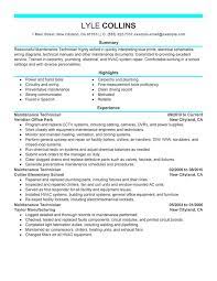 Whatever environment and industry your supervisory experience is in, you can use this sample resume to write your own relevant resume. Maintenance Technician Resume Examples Myperfectresume