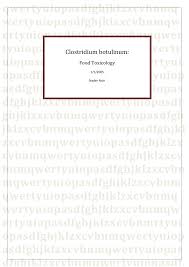 Détection de la toxine botulinique dans le sérum, les selles, le liquide d'aspirationgastrique ou l'aliment suspect. Pdf Clostridium Botulinum