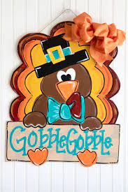 Thanksgiving Door Hanger Fall Door Hanger Fall Decor Turkey Etsy Fall Door Decorations Fall Door Hangers Halloween Door Hangers