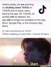 That being said, we wouldn't be surprised if that happens sometime in the future. Unfortunately We Are Planning On Shutting Down Tiktok On 1 25 20 Due To Many Users Leaving The App On 1 25 20 All Profiles Will Be Deleted The App Will No L Amazon Appstore