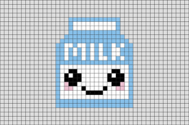 Milk Pixel Art Pixel Art Pattern Pixel Art Plastic Canvas Patterns
